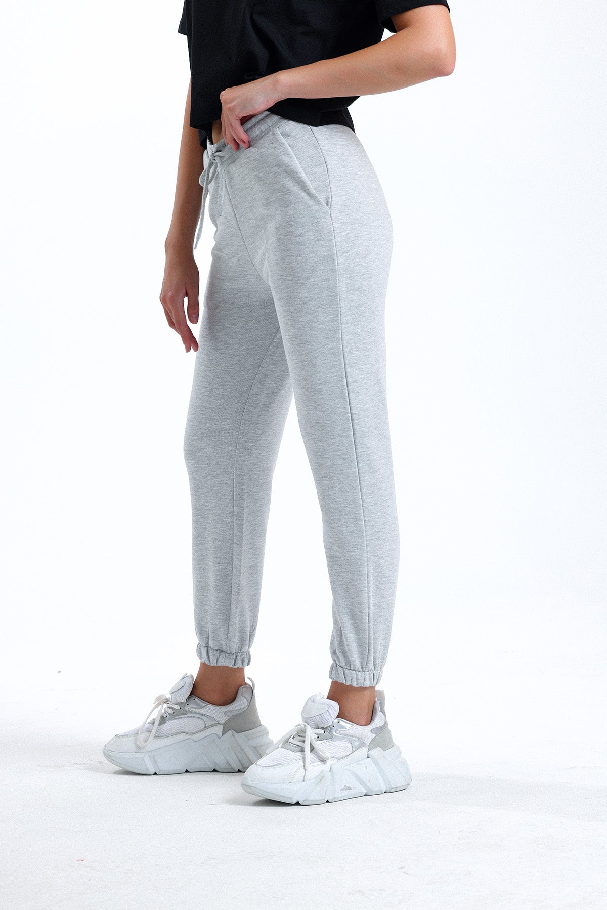 Kar Melanj Lastikli Jogger Eşofman Altı