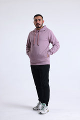 Gül Kurusu Yandan Cepli Kapüşonlu Sweatshirt