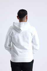 Ekru Kapüşonlu Pamuklu Fermuarlı Hırka