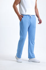 Mavi Normal Kesim Pamuklu Eşofman Altı