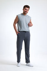 Antrasit Normal Kesim Pamuklu Eşofman Altı