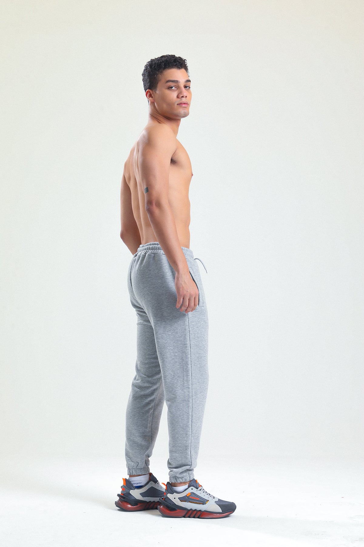 Gri Melanj Jogger Eşofman Altı