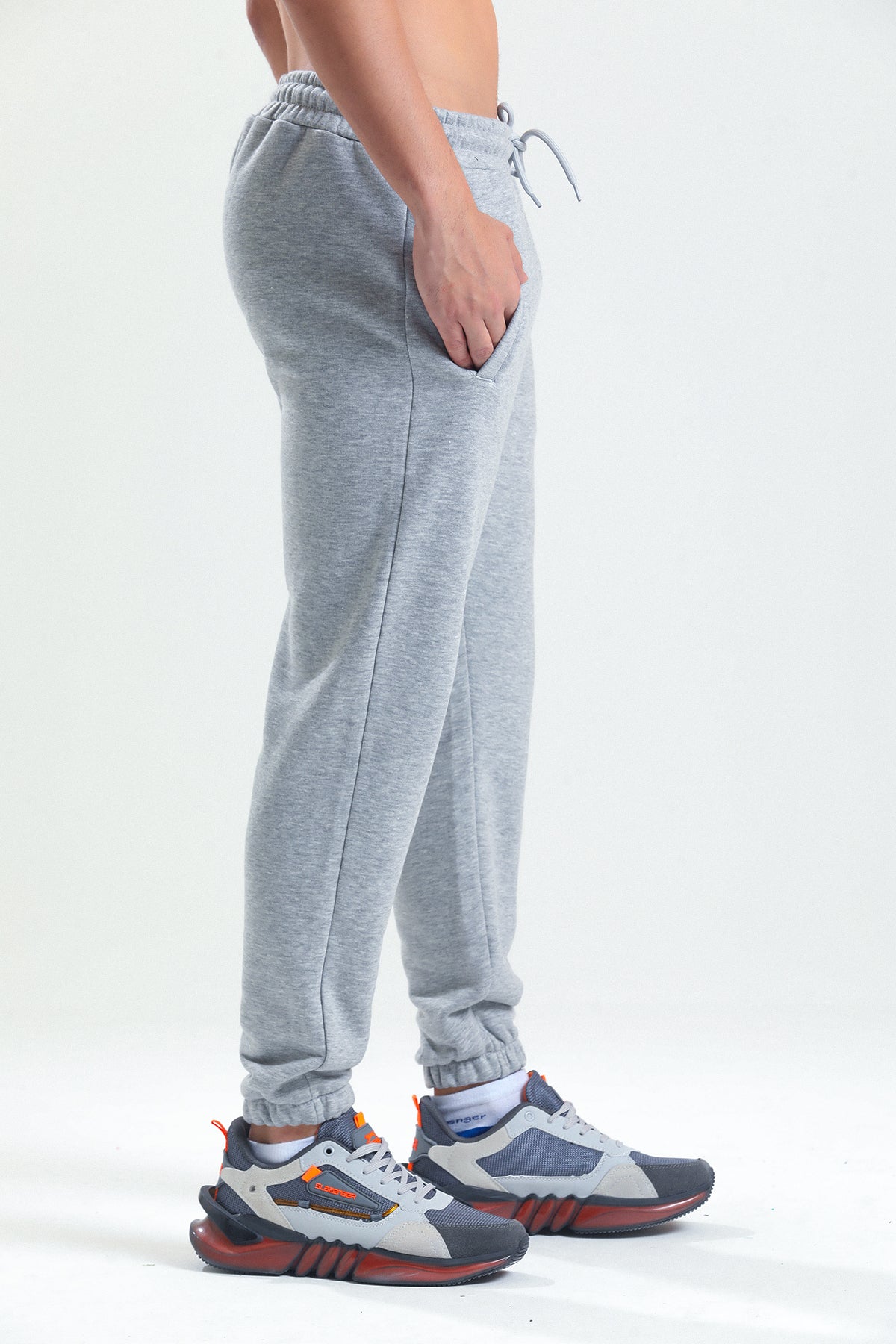 Gri Melanj Jogger Eşofman Altı