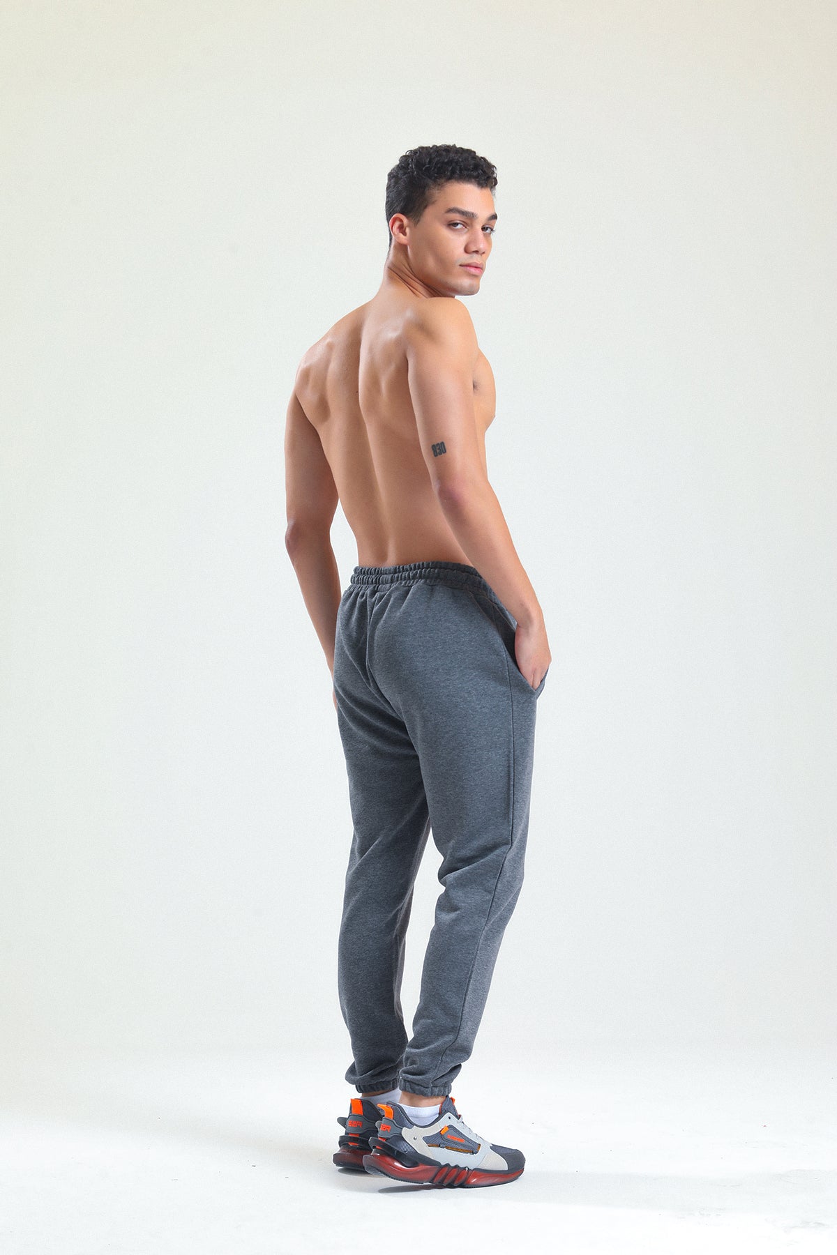 Antrasit Melanj Jogger Eşofman Altı