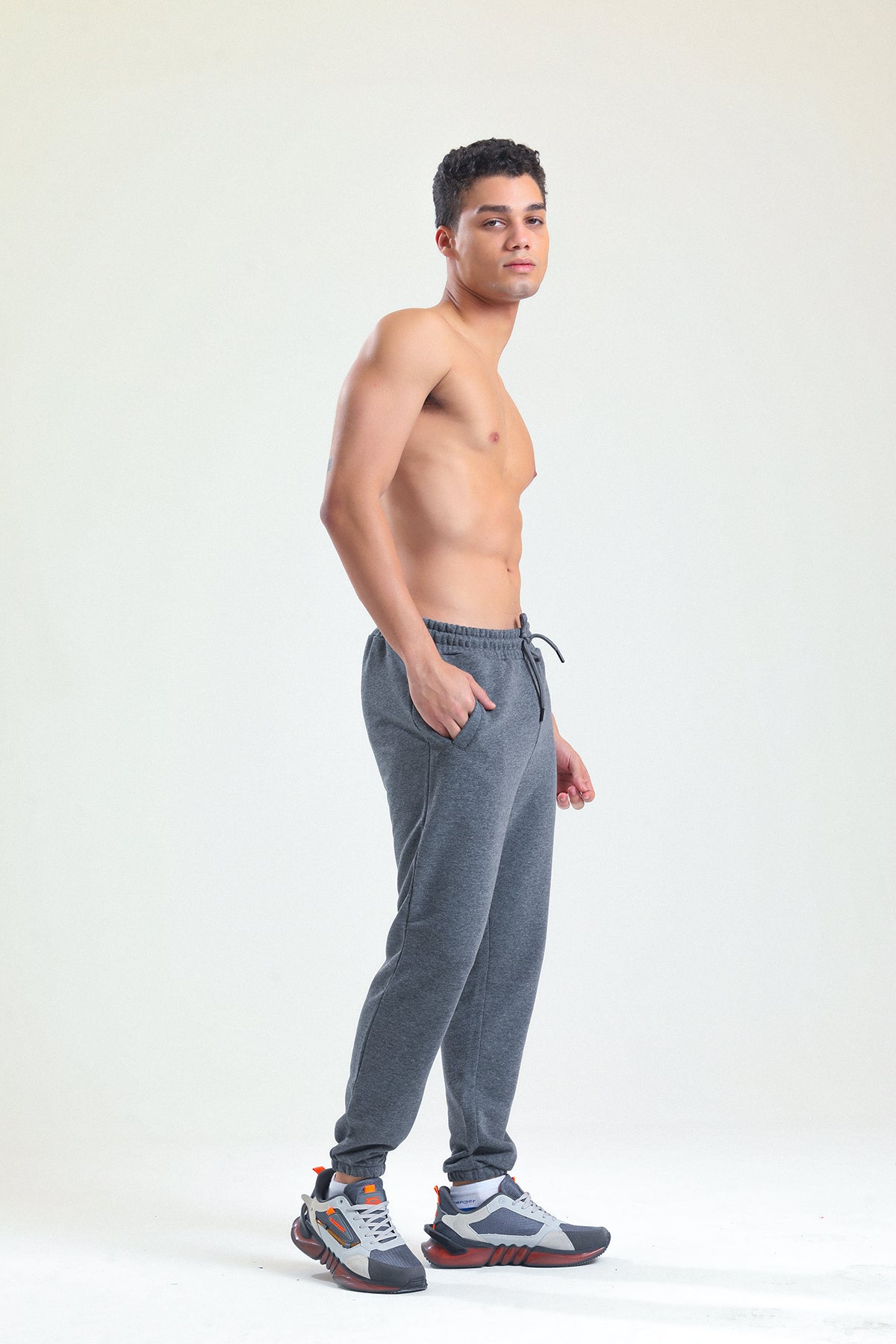 Antrasit Melanj Jogger Eşofman Altı