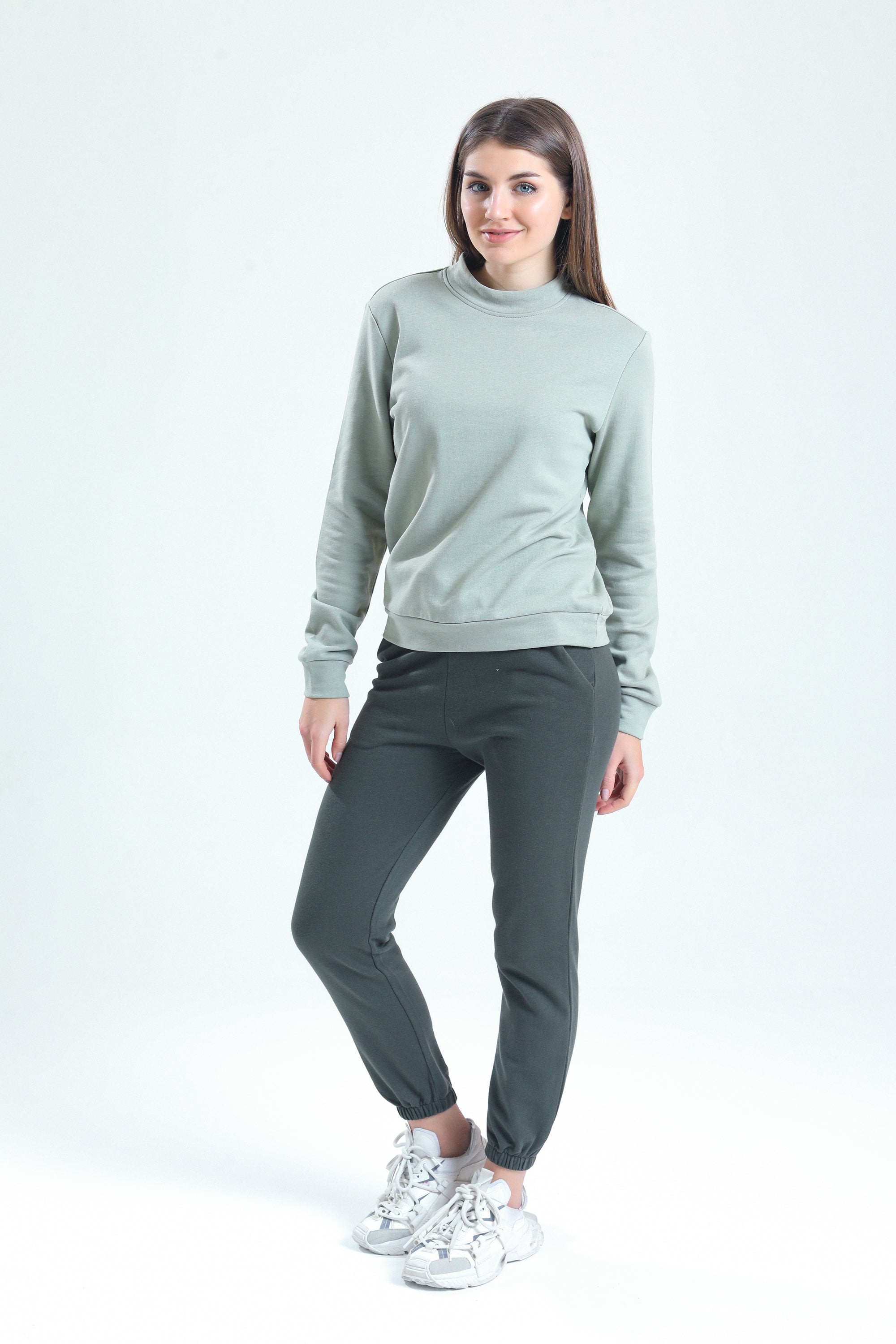 Haki Lastikli Jogger Eşofman Altı