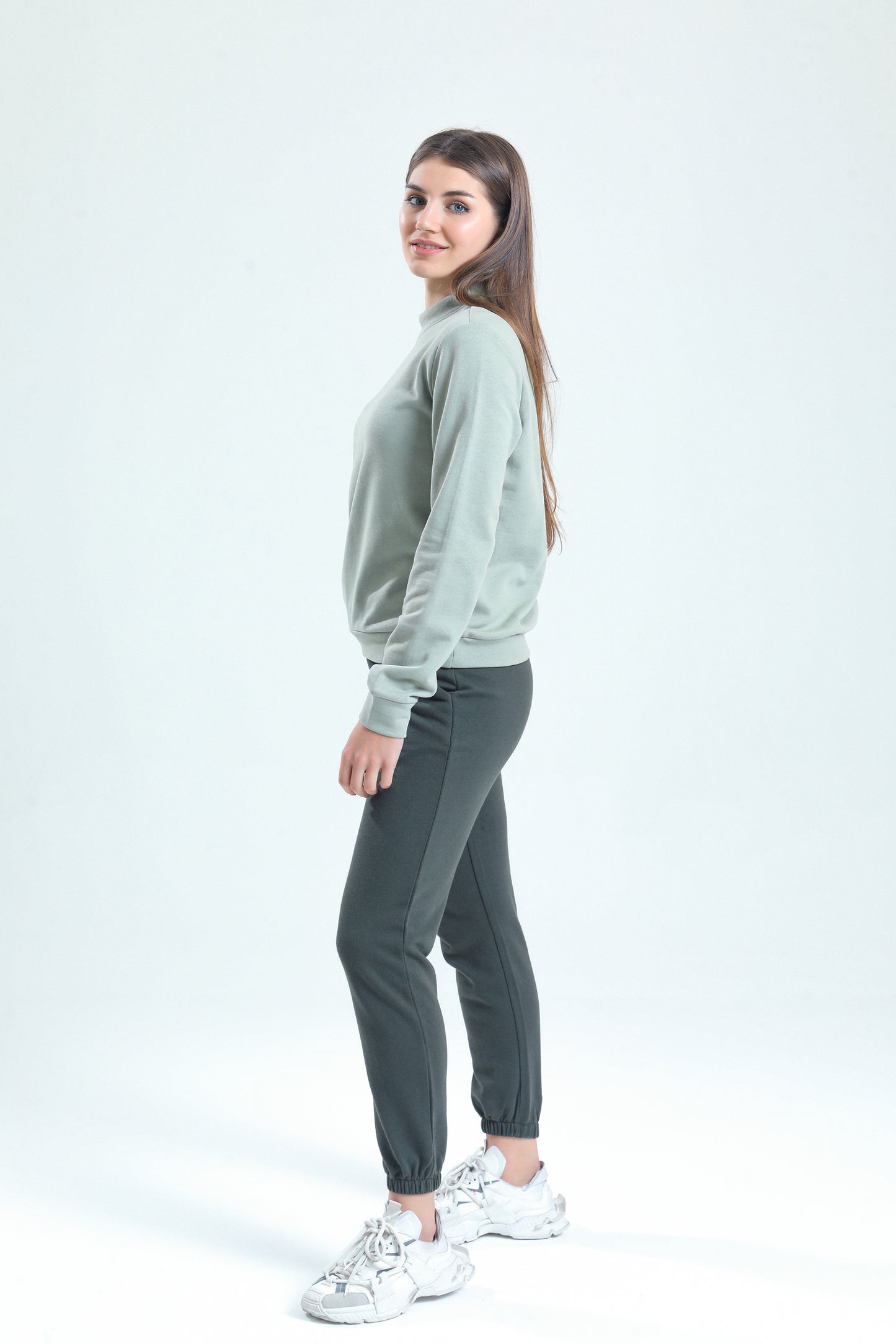 Haki Lastikli Jogger Eşofman Altı