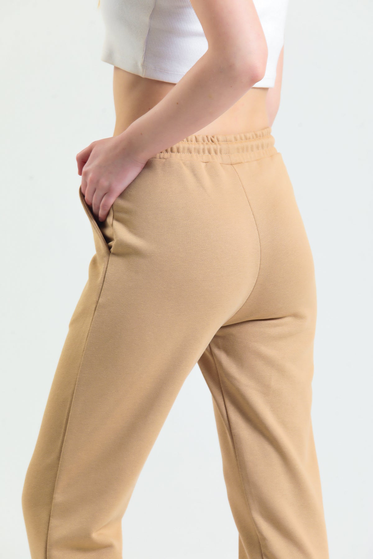 Camel Lastikli Jogger Eşofman Altı