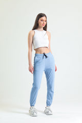 Mavi Lastikli Jogger Eşofman Altı