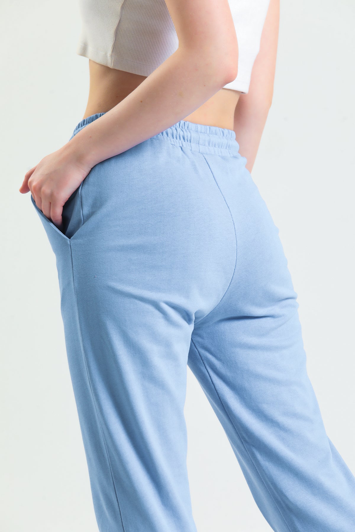 Mavi Lastikli Jogger Eşofman Altı