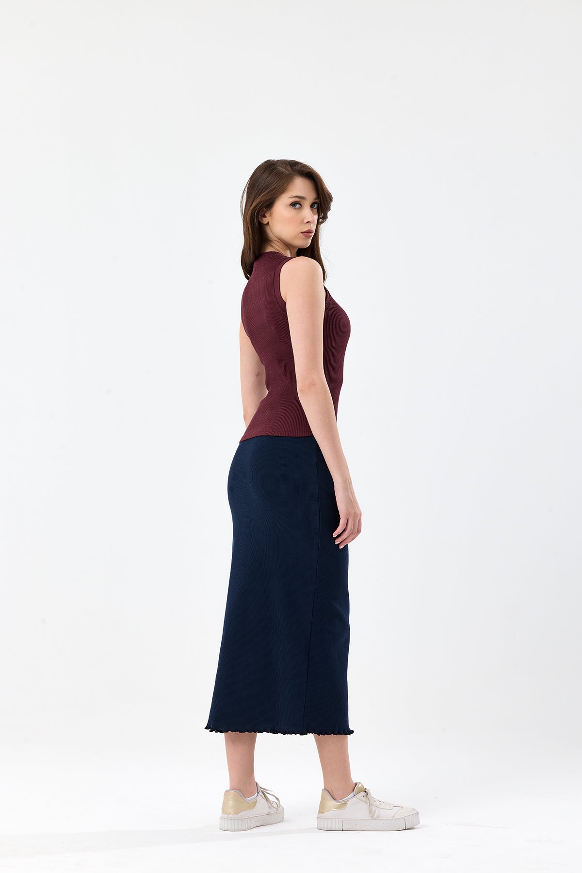 Bordo Bisiklet Yaka Fitilli Atlet