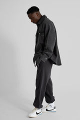 Siyah Oversize Denim Overshirt