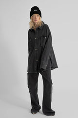 Siyah Oversize Denim Overshirt