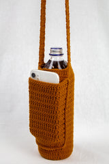 Tarçın Rengi Örgü Tığ İşi Çanta