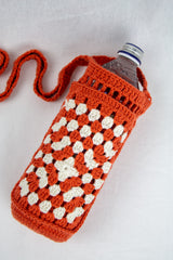 Kiremit Rengi Örgü Tığ İşi Çanta