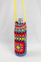 Çok Renkli Örgü Tığ İşi Çanta
