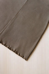 Camel Pamuklu Fitilli Kaşkorse Örme Mini Etek