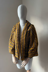 El Örgüsü Altıgen %100 Yün Hırka