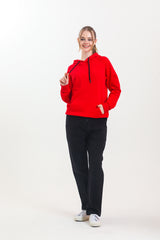 Siyah Yüksek Bel Takma Cepli %100 Pamuklu Eşofman Altı