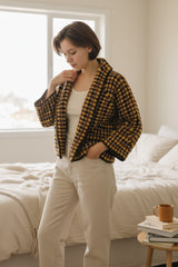 El Örgüsü Altıgen %100 Yün Hırka